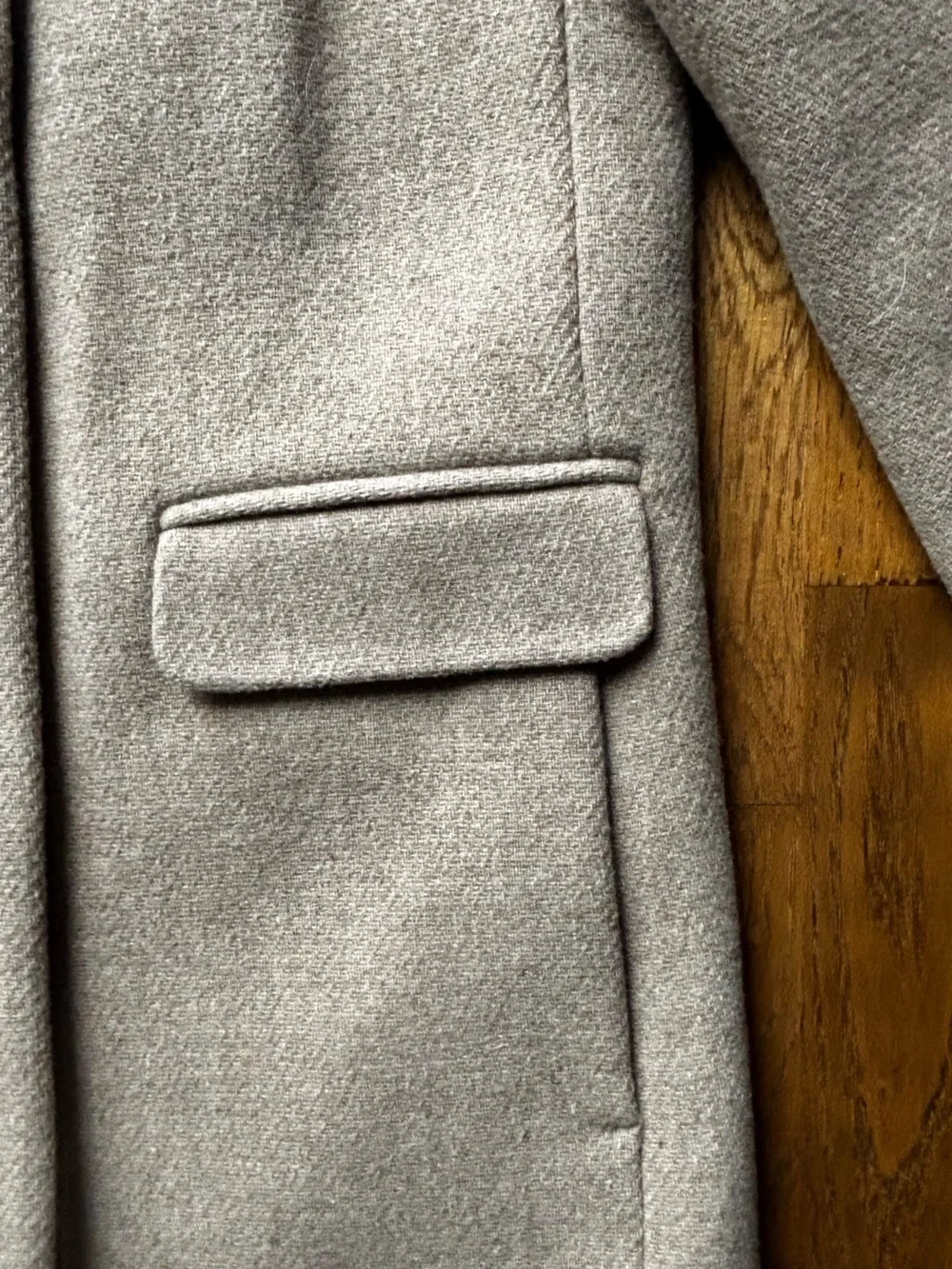 J. Crew Light Gray Cocoon Coat - Wool Blend ITALIAN STADIUM CLOTH by NELLO GORI